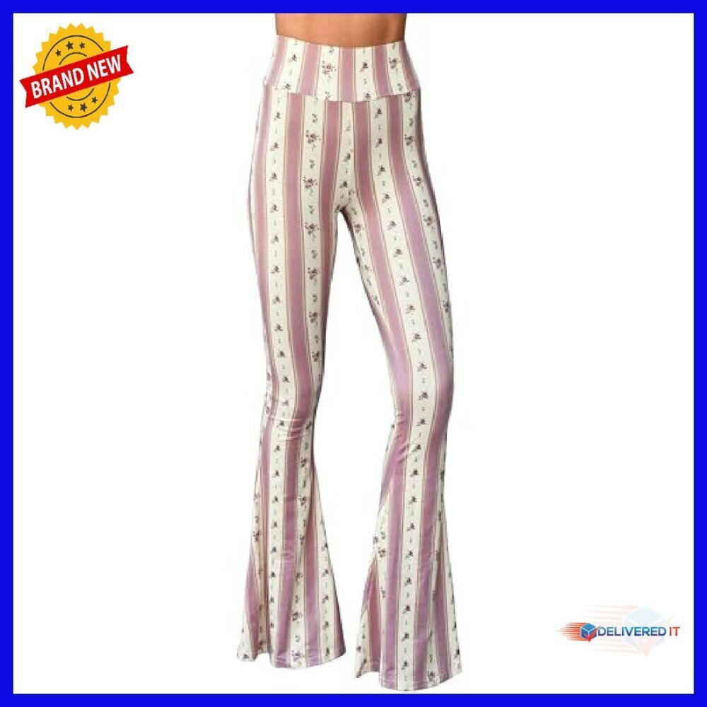 High Waist Bell Bottom Yoga Pants Stretch Lounge Flare - Picture 4 of 7